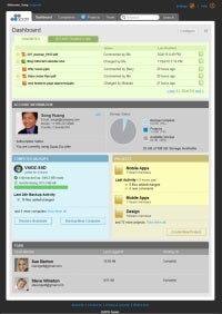 Soonr dashboard; cloud computing, collaboration and online storage