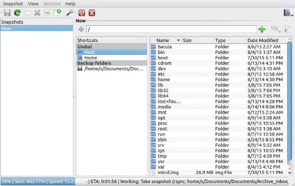 Back In Time: open source data backup software