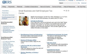 IRS Small Business Tax Center