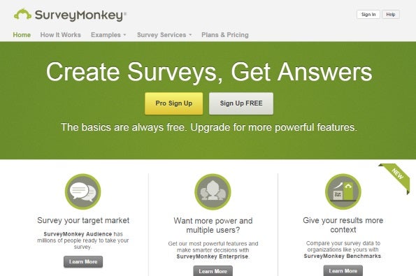Small business marketing: SurveyMonkey