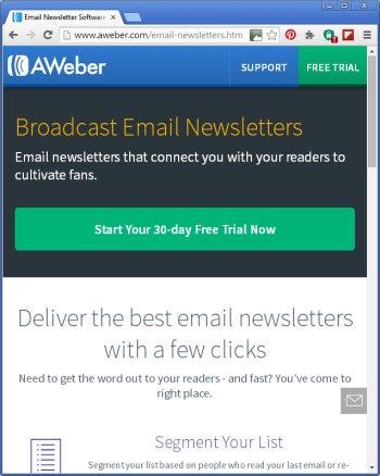 Small business email marketing: AWeber