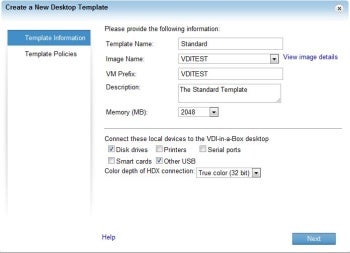 Citrix VDI-in-a-Box templates; desktop virtualization 
