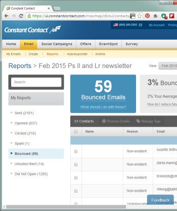 Email marketing: Constant Contact