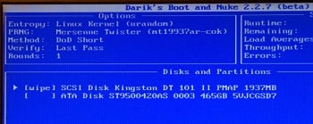 DBAN: Darik's Boot and Nuke open source software