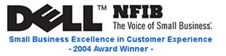 Dell/NFIB Small Business Excellence in Customer Service Award logo