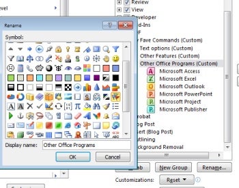 Microsoft Word 2010 groups