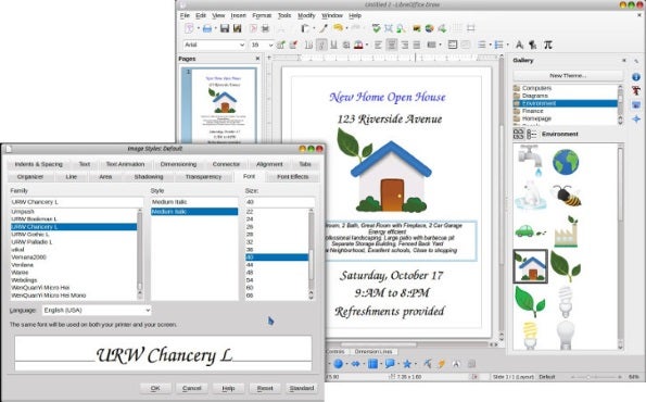 LibreOffice open source desktop publishing software