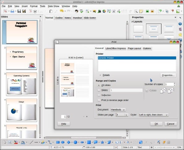 LibreOffice Impress desktop publishing software