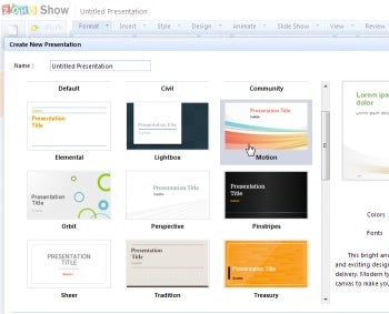 Zoho Show PowerPoint alternative; small business software