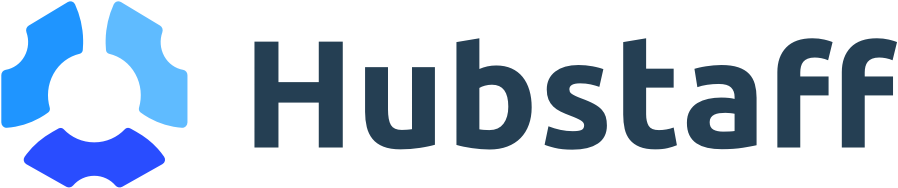 Hubstaff logo in blue.